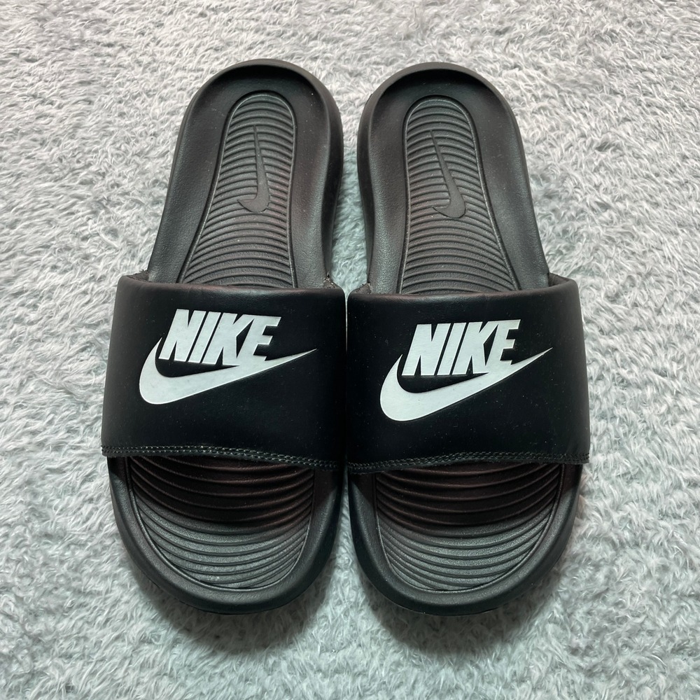 Nike Victori One Mens Slide Sandals Black White CN9677-005 Size 9